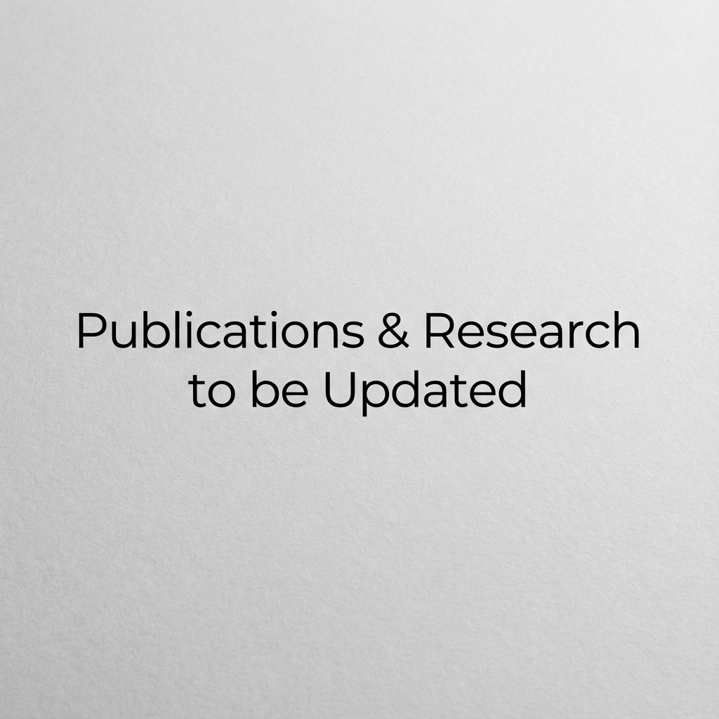 Publications & Research to be Updated